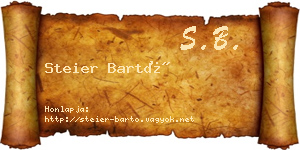 Steier Bartó névjegykártya